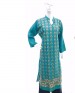 Teal Blue Designer Kurti - 011